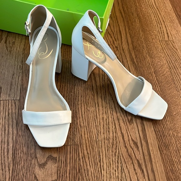 Sam Edelman Shoes - Sam Edelman White Block Heels